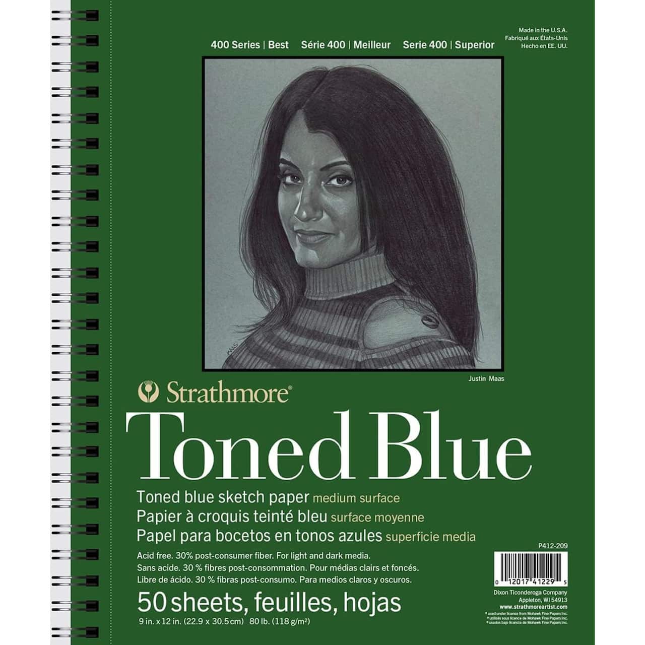 Strathmore® 400 Series Blue Toned Sketch Paper Pad